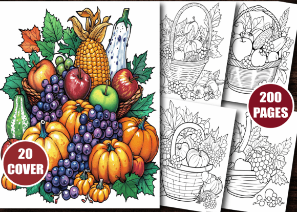 200 Autumn Coloring Pages for Adults