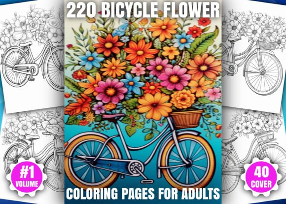 220 Bicycle Flower Coloring Pages - KDP