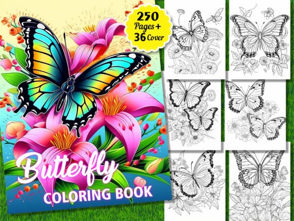 250 Butterfly Coloring Pages for Adults