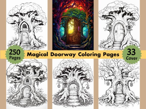 250 Magical Doorway Coloring Pages