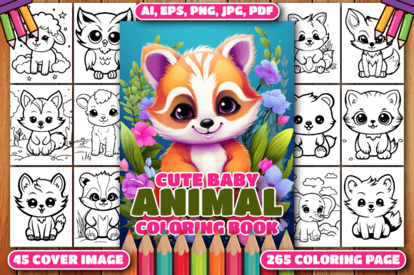 265 Cute Baby Animal Coloring Pages Kids: A Smart, Scalable Digital Resource for Creators and Educators