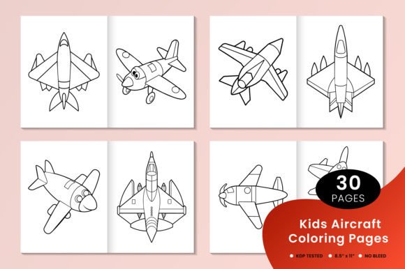 Aircraft Coloring Book Pages for Kids