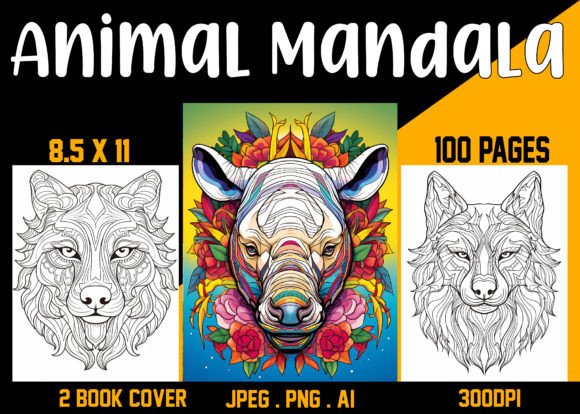 Animal Mandala Coloring Book 05
