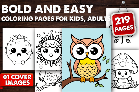Bold and Easy Coloring Pages for Adults