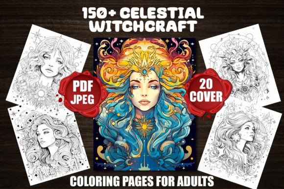 Celestial Witchcraft Coloring Pages