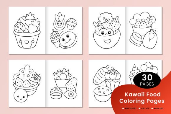 Cute Kawaii Food Coloring Pages