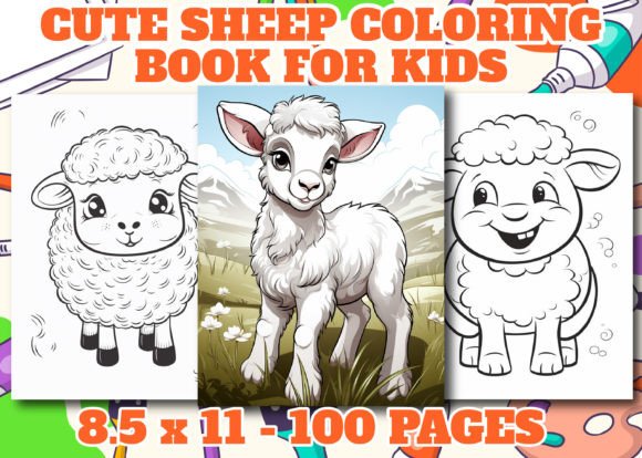 Cute Sheep Coloring Pages for Kids