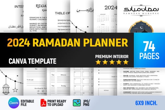 Ramadan Planner 2024 Canva Template