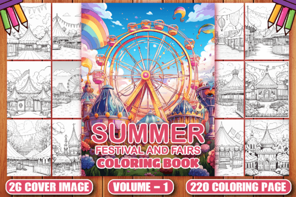 Summer Festival and Fairs Coloring Pages